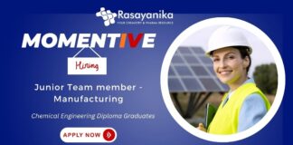 Join Momentive as a Junior Team Member – Manufacturing Chennai ,Chemical Engineering Freshers Job
