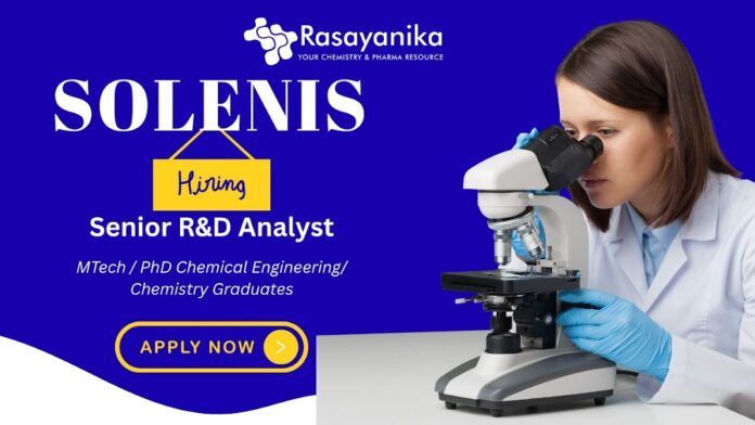 Join Solenis as Senior R&D Analyst – Food & Beverage Innovation Team, Mumbai , Chemical engineering Jobs,msc chemistry jobs,jobs after msc chemistry