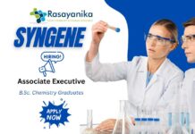 Join Syngene as Associate Executive-Chemistry Jobs in Bangalore Apply Now