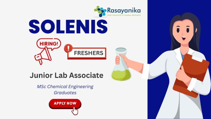 Junior Lab Associate – Research & Development ,Solenis, Mumbai,Chemical engineering freshers jobs, chemical engineering vacancies,chemical engg fresher jobs