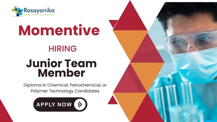 Junior Team Member at Momentive Chemical Manufacturing Operation