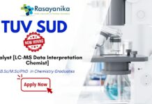 LC-MS Scientist / Data Analyst – Chemical Characterization at TUV SUD | Analytical Chemistry Jobs