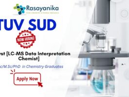 LC-MS Scientist / Data Analyst – Chemical Characterization at TUV SUD | Analytical Chemistry Jobs