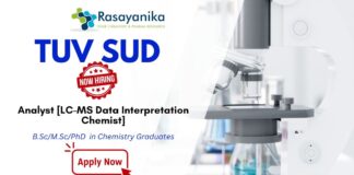 LC-MS Scientist / Data Analyst – Chemical Characterization at TUV SUD | Analytical Chemistry Jobs