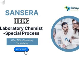 Laboratory Chemist Jobs at Sansera | Apply Now. BSc Chemistry Jobs
