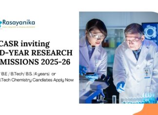 Research Programmes at JNCASR | MSc Chemistry Graduates Apply Now