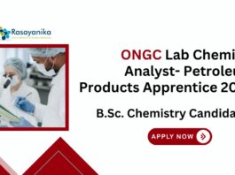 Lab Chemist Jobs | ONGC Recruitment - BSc Chemistry Jobs 