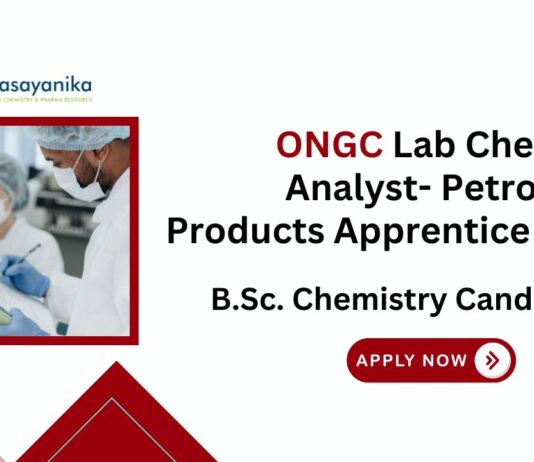 Lab Chemist Jobs | ONGC Recruitment - BSc Chemistry Jobs 