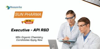 Sun Pharma Jobs | R&D Job Position for MSc Organic Chemistry Candidates Apply