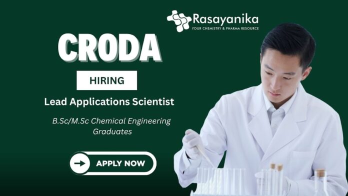 Lead Applications Scientist Job at Croda -Mumbai Careers