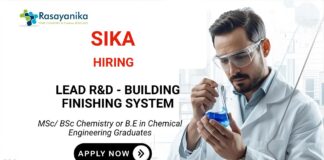 Lead R&D Chemical Engineering Job Sika Careers India 