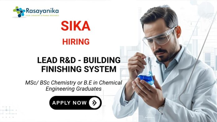 Lead R&D Chemical Engineering Job Sika Careers India  Lead R&D Chemical Engineering Job Sika Careers India
