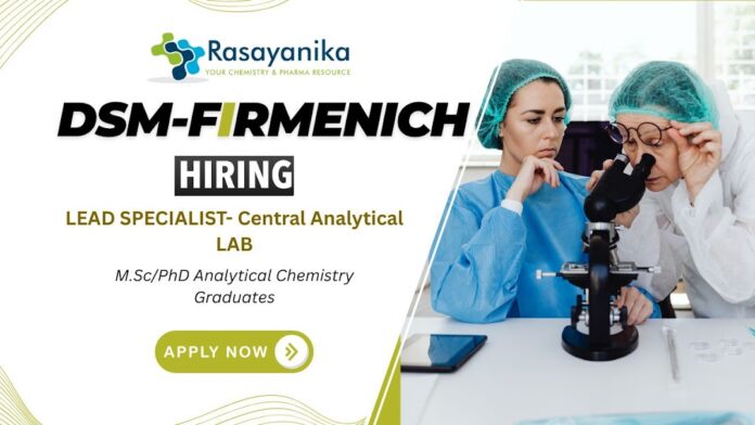 Laboratory analyst Job Opportunity at Dsm-Firmenich, Mumbai ,Chemist jobs