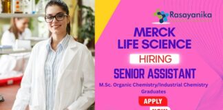 Advance Yourself in Merck Life Science Careers: Senior Assistant Job Role in Process R&D & Chemical Synthesis