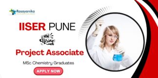 MSc Chemistry Jobs at IISER Pune | Apply Now for the Research Project Assistant