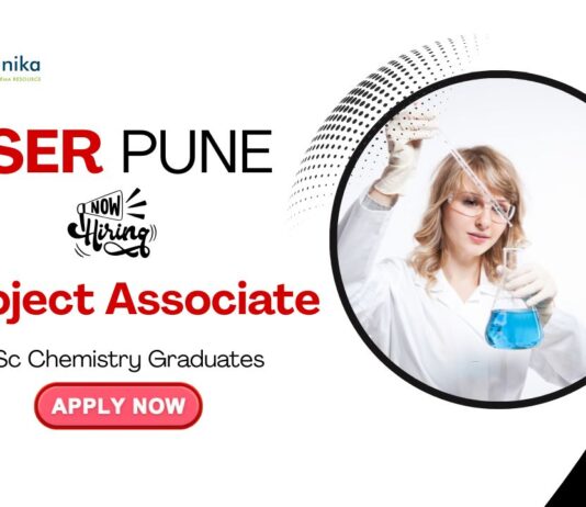 MSc Chemistry Jobs at IISER Pune | Apply Now for the Research Project Assistant