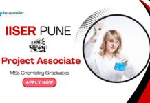 IISER Pune Recruitment 2025 | MSc Chemistry Candidates Apply Now for Project Associate Role