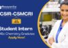 Chemistry Internship Opportunity at CSIR-CSMCRI | Apply Now for Project Positions