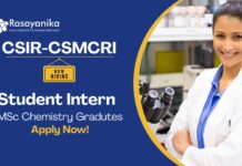 Chemistry Internship Opportunity at CSIR-CSMCRI | Apply Now for Project Positions