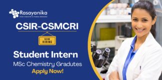 Chemistry Internship Opportunity at CSIR-CSMCRI | Apply Now for Project Positions