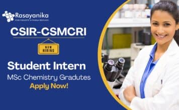 Chemistry Internship Opportunity at CSIR-CSMCRI | MSc Candidates Apply Now Chemistry Internship Opportunity at CSIR-CSMCRI | Apply Now for Project Positions