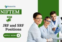 NIFTEM Jobs | Various Project Positions for Chemistry Candidates. Apply Now