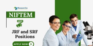 NIFTEM Jobs | Various Project Positions for Chemistry Candidates. Apply Now