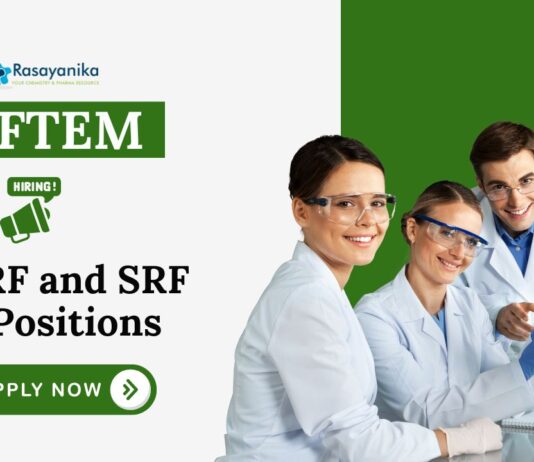 NIFTEM Jobs | Various Project Positions for Chemistry Candidates. Apply Now