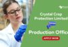 Chemical Engineering Jobs for Production Officer Role | Apply Now at Crystal Crop Protection