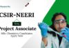 Research Associate Position at CSIR-NEERI | MSc Chemistry Jobs  