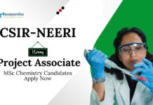 Research Associate Position at CSIR-NEERI | MSc Chemistry Jobs  