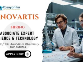 Novartis Careers Chemistry Job in India – Associate Expert Science & Technology (Qualification Expert)