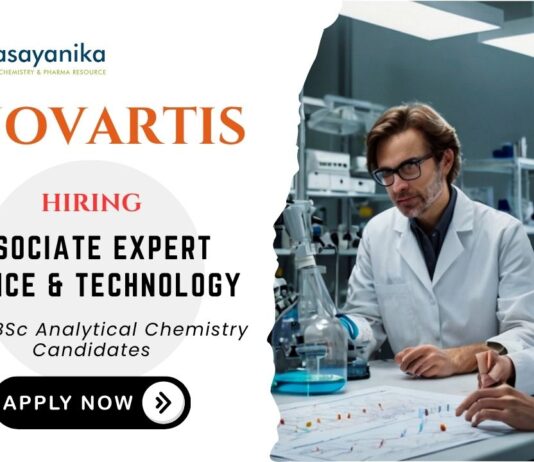 Novartis Careers Chemistry Job in India – Associate Expert Science & Technology (Qualification Expert)