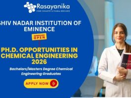 Ph.D. in Chemical Engineering Admissions Open – Spring 2026 ,Shiv Nadar Institution of Eminence , PhD admissions,phd chemistry vacancies