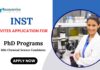 PhD Programs at INST MSc Chemistry Science Candidates Apply Now 