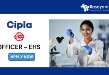 Cipla Jobs for Chemistry Graduates | Apply Now for Officer EHS Job Role