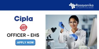 Cipla Jobs for Chemistry Graduates | Apply Now for Officer EHS Job Role