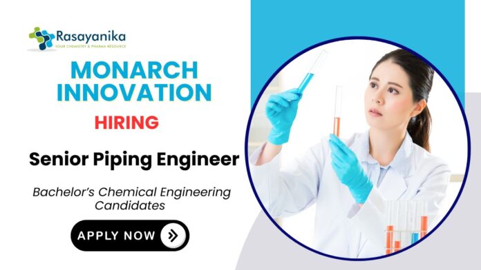 Piping Engineer Job BSc Chemical Engineering Candidates Apply Now