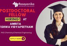 Post Doctoral Fellow – Polymer-Based Drug Delivery Research at Amrita Vishwa Vidyapeetham , Postdoc fellowships