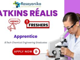 Process Engineer Apprentice – Chemical Engineering Jobs at Atkins Réalis Gurgaon ,Chemical Engineering Freshers Job