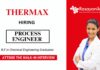Process Engineer Job at Thermax Chemical Engineering Careers