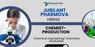 Production Chemist – Chemical Engineering Job Jubilant Careers