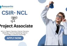 Chemistry Research Associate Position at CSIR-NCL | MSc Organic Chemistry Jobs