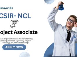 Chemistry Research Associate Position at CSIR-NCL | MSc Organic Chemistry Jobs