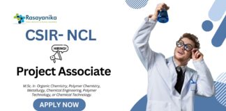 Chemistry Research Associate Position at CSIR-NCL | MSc Organic Chemistry Jobs