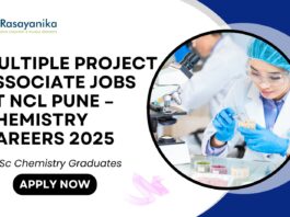 Project Associate Job at NCL Pune – Chemistry Job Openings 2025