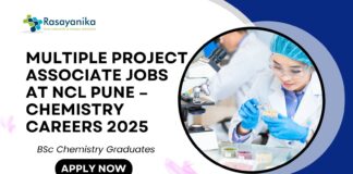 Project Associate Job at NCL Pune – Chemistry Job Openings 2025