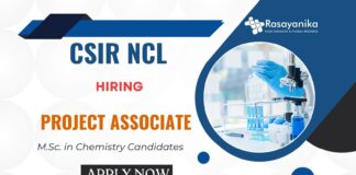 Project Associate Position – MSc Chemistry Job CSIR NCL Career