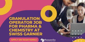 Granulation Operator Job For Pharma & Chemistry