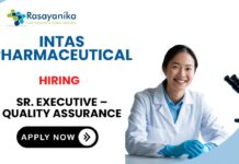 QA Job at Intas Ahmedabad Intas Pharmaceutical Career 